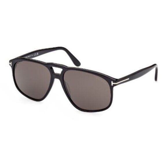 NEW TOM FORD BLACK UNISEX AVIATOR SUNLASSES - Picture 1 of 3